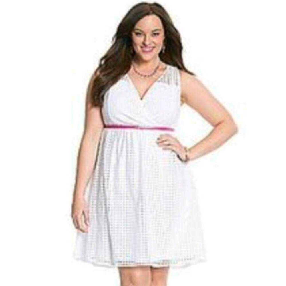 NWT - Lane Bryant white eyelet dress Sz 20